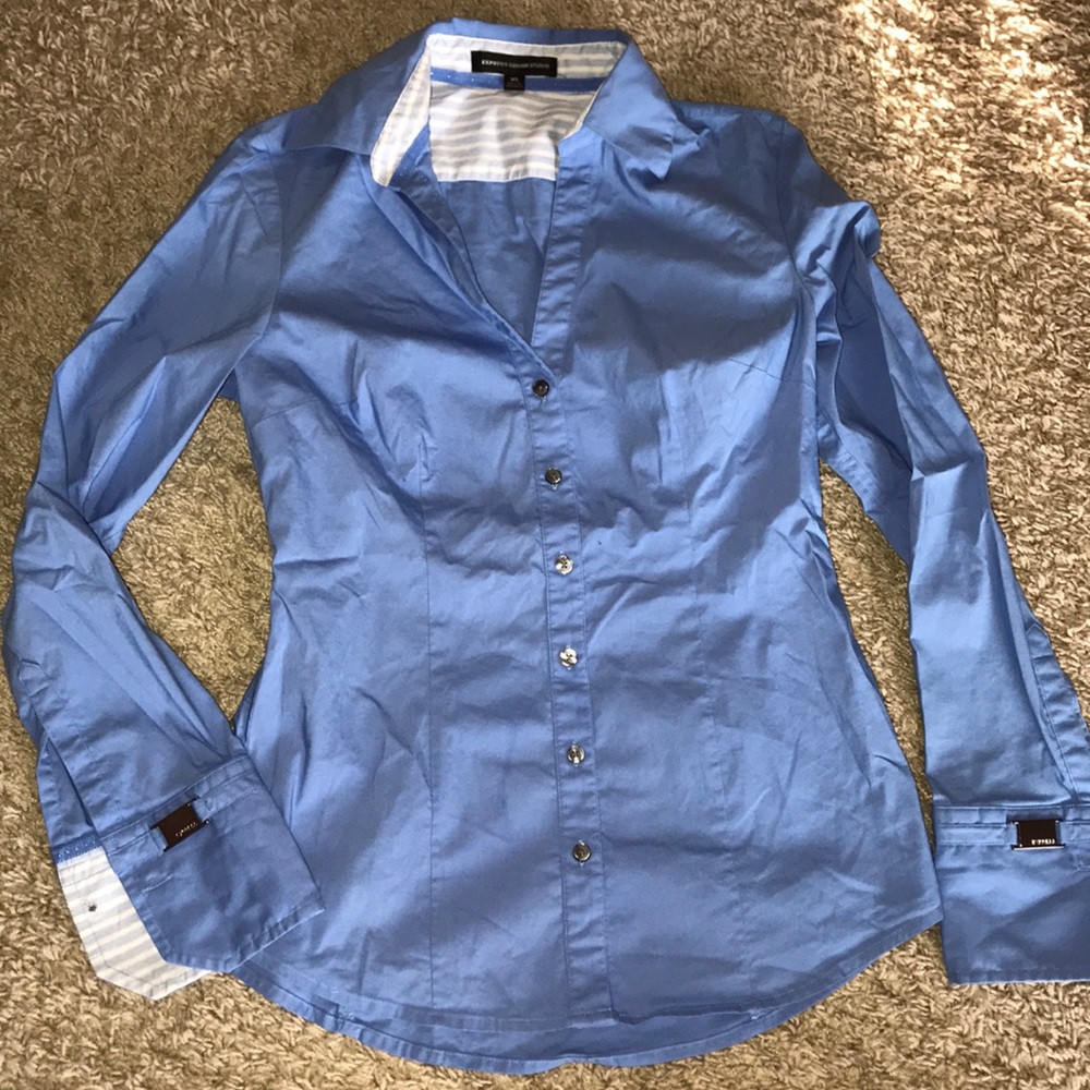 Express Sz XS L/S button down shirt
